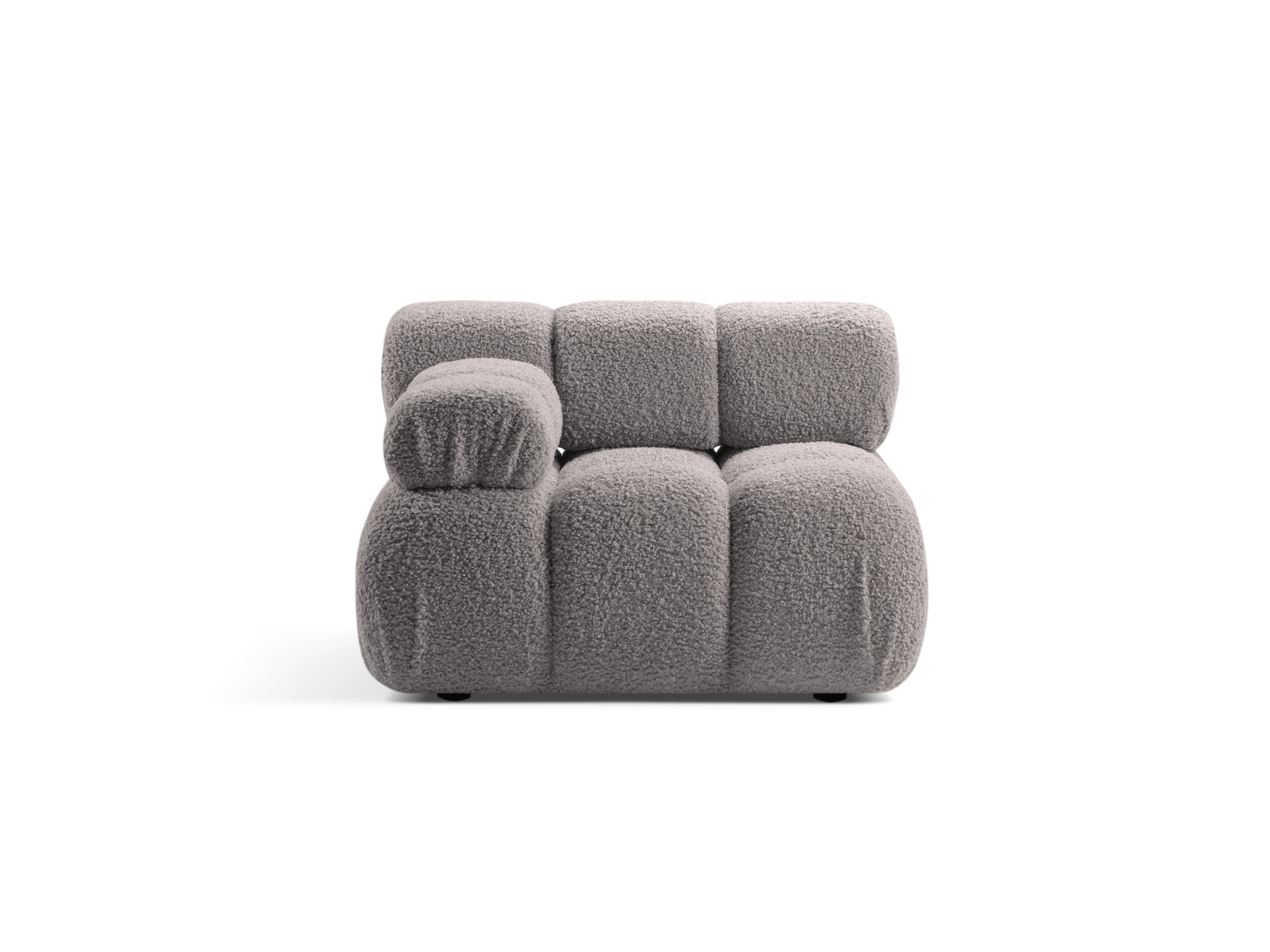 Modul Bellis cu tapiterie boucle, gri deschis