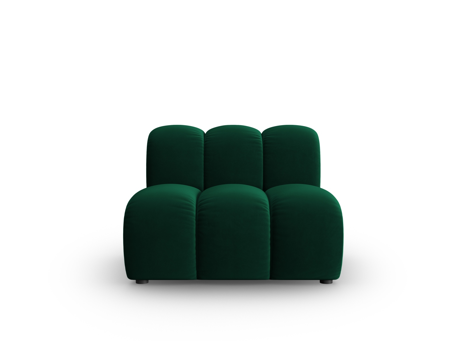 Modul pentru canapea Lupine cu tapiterie din catifea, verde inchis