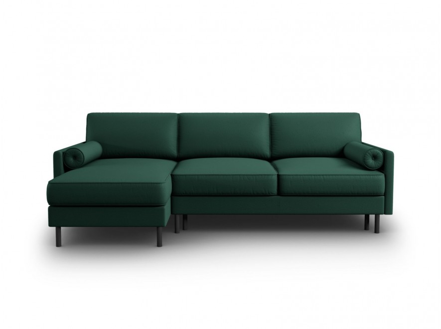 Coltar extensibil Scott cu colt pe partea stanga si tapiterie din tesatura structurala, verde