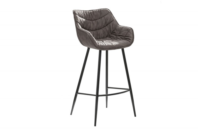 Set 2 scaune bar gri The Dutch Comfort, 104 cm